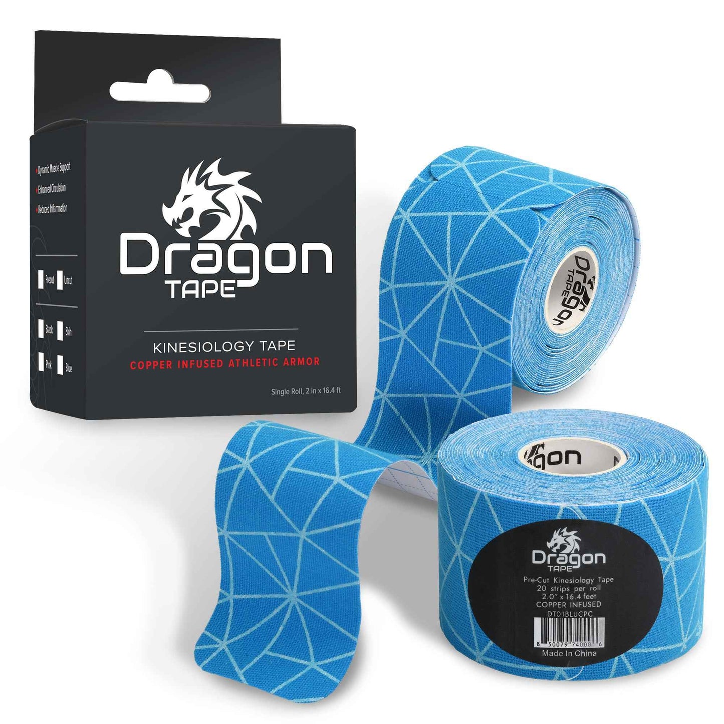 Copper Infused Kinesiology Tape – 20 Precut Strips